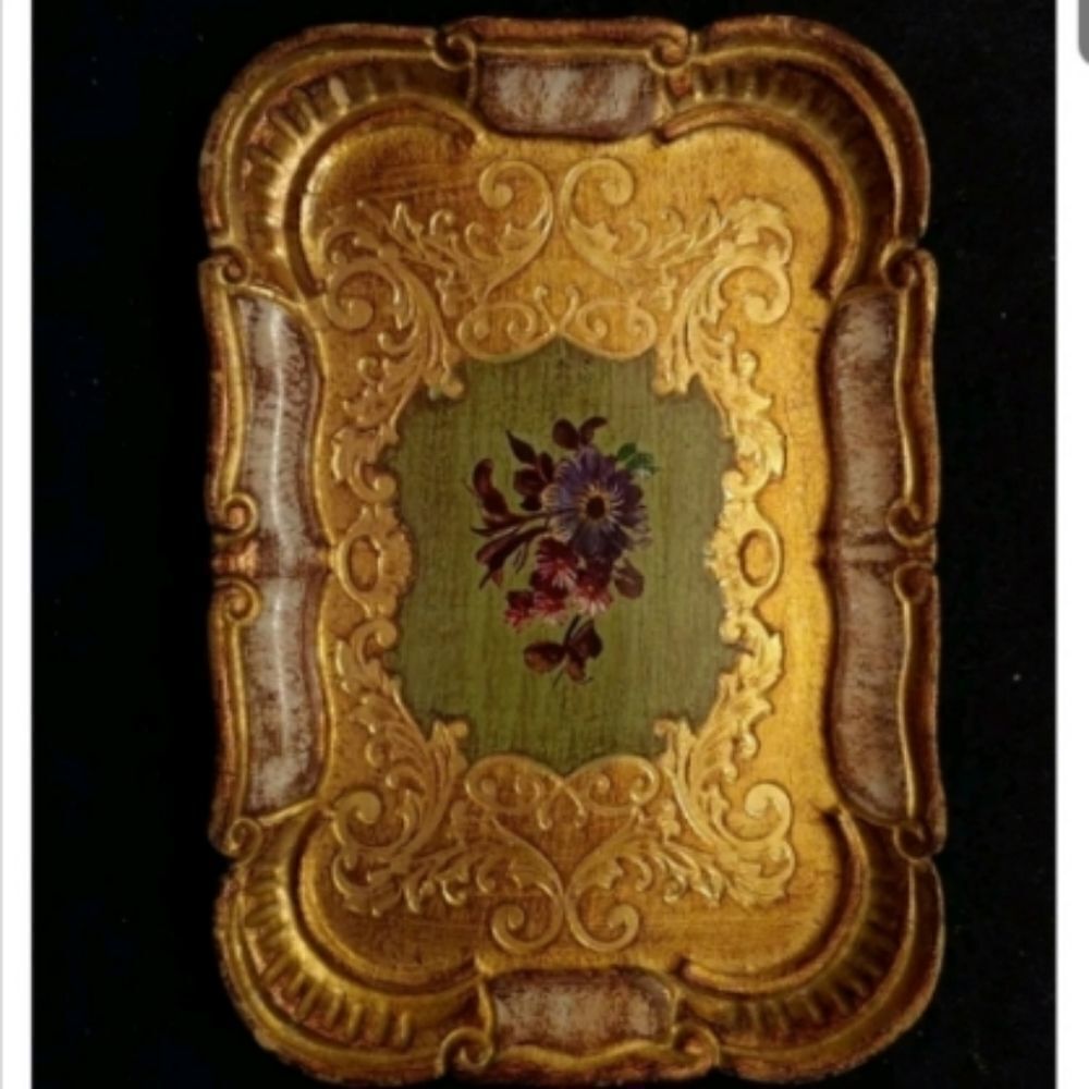 Italian Mita Italy Florentine Wood Tray